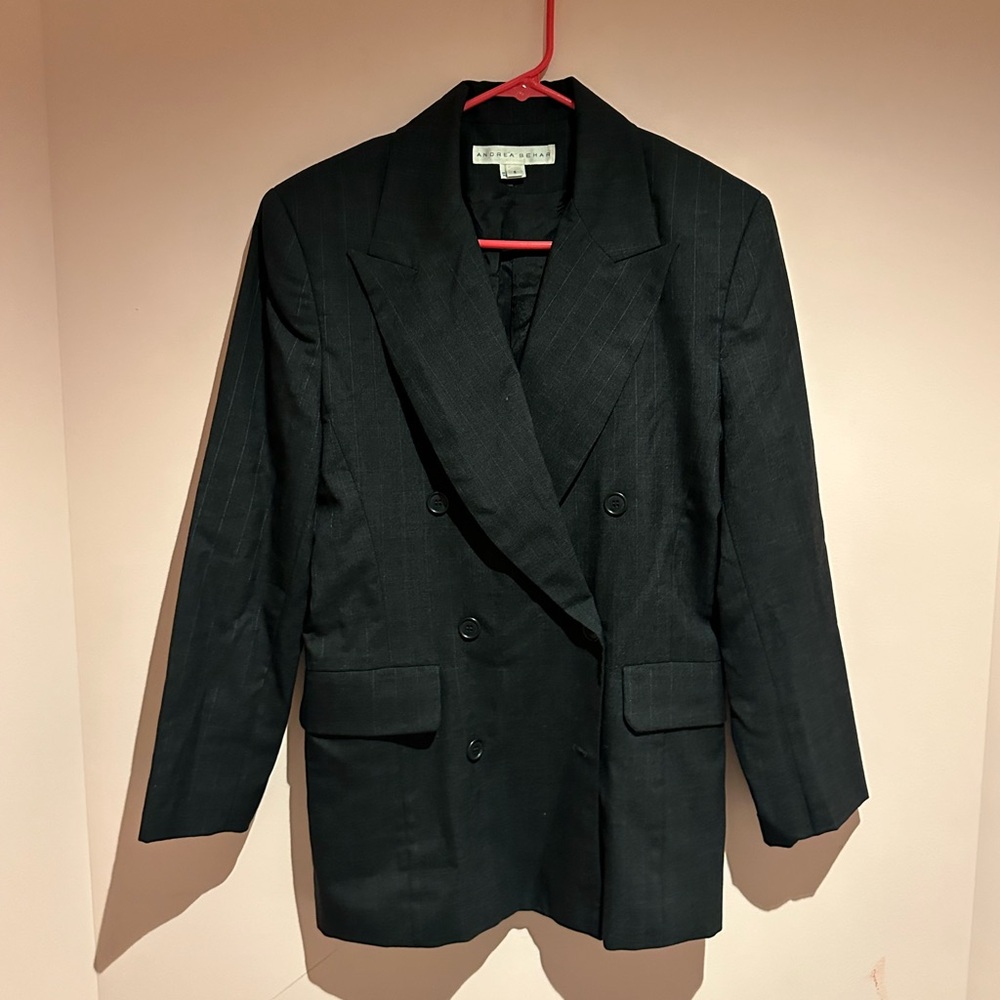 Andrea Behar pinstripe vintage 90s jacket